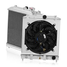 3-Row 52mm Aluminum Radiator with Fan for Chevy C/K, AD-RA+FS-HC92-42-AT-2 picture
