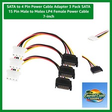 7-Inch SATA to 4-Pin Molex Power Adapter - Durable, Tinned Copper Core picture