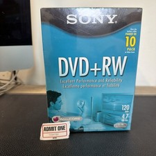 Sony 10 Pack DVD+RW 120 Minutes 4.7 GB Compact Discs w/ Jewel Cases  picture