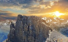 Landscape mountains sunrise rocky nature usa sunlight Custom Gaming Mat Desk picture