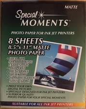 Special Moments Photo Paper For Ink Jet Printers 8 Pks-8 Sheets 8.5 x 11 Matte picture