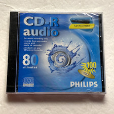 PHILIPS CD-R audio (for music) 80min CD-Recordable Disc NEW Sealed picture