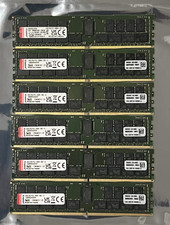 Lot of 6 Kingston 32GB PC4-2933Y & PC4-3200 ECC Server Memories-KSM32RD4/32HDR ✔ picture