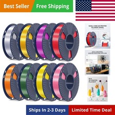 SUNLU PLA 3D Printer Filament Bundle 1.75mm 8 Pack 2kg Total Vacuum Sealed picture