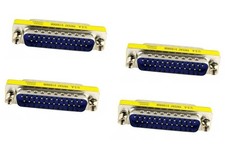 4x PCS 25 Pin D-SUB DB25 Male to Male Mini Gender Changer Coupler Gold Plated picture
