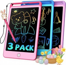 TEKFUN 3 Pack LCD Writing Tablet for Kids, 8.5 Inch Blue+Pink+Purple Doodle B... picture