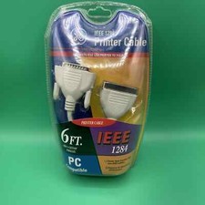 GE - IEEE 1284 Printer Cable 6 Ft. Connector PC Compatiable BRAND NEW SEALED VTG picture