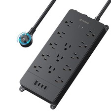 TROND 360° Rotating Flat Plug, Surge Protector Power Strip, 13AC Widely Spa picture