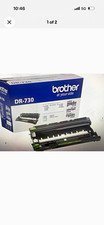 SET of Brother DR-730 black laser drum unit and toner cartridge.  picture