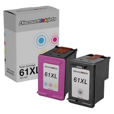 2 Reman 61 XL 61XL BLACK COLOR for HP CH563WN CH564WN Inkjet Cartridges picture