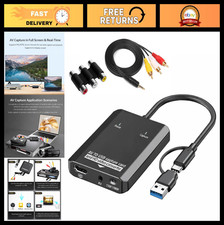 VHS to Digital Converter - 2-in-1 RCA to HDMI & USB Video Capture Card, AV to HD picture