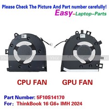 New For Lenovo 16 G6+ IMH 2024 CPU+GPU COOLING FAN R+L 5F10S14170 picture