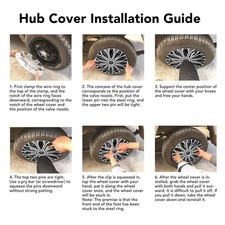 4pcs Car Wheel Hub Cover Easy Clip On Installation For 16in Steel WN25Z picture