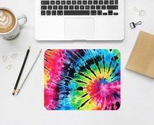 Mouse Pad: Colorful Tie Dye Design - Personalized Desk Decor picture