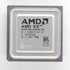 Socket 7 CPU - AMD K6 200MHz - AMD-K6/200ALYD - TESTED - NO TARIFF picture