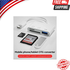 USB C to SD Card Reader, 3-in-1 Hub Converter, Micro SD TF Memory Type-C Adapter picture