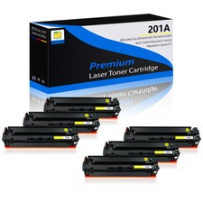 6 PACK Yellow CF402A 201A Toner for HP Color LaserJet Pro M252n M252dw MFP M277 picture