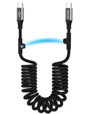 AGVEE 3ft Coiled USB-C to Cable [USB-IF Certified] 3ft, Dark Gray picture