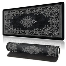 1pc Durable Esports Gaming Mouse Pad, Non-Slip, Black And White Classic Floral picture