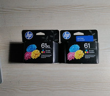 New Genuine HP 61XL Abd 61 Tri-Color Ink Cartridges Set  BB 8/27 picture