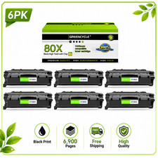 Greencycle - 6 Pack CE505X 80X Toner for HP LaserJet Pro 400 M401dw MFP M425dn picture