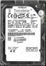 Hitachi HTS541060G9SA00 60GB Sata Hard Drive P/N: 0A28693  MLC: DA1488 picture