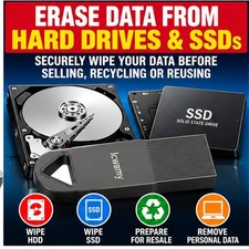 Hard Drive Wipe USB Secure Erase Data Destruction HDD SSD PC Laptop Bootable picture