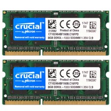 CRUCIAL DDR3L 4GB 8GB 16GB 1333 PC3L-10600 Laptop SODIMM Memory RAM 204Pins DDR3 picture