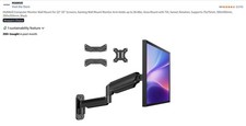 New HUANUO HNWSS4 Monitor Wall Mount Gas Spring Arm for 22-35