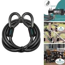 EEBBL 30 FT Security Cable Black Galvanized Braided Steel PVC-Coated picture