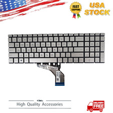Silver Keyboard For HP 15s-dy 15s-dy2000 15s-dy2073dx 15s-dy2046ms 15s-dy2xxx US picture