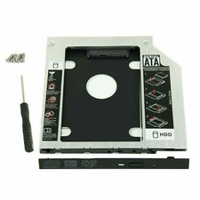 12.7mm Universal For SATA 2nd HDD SSD Hard Drive Caddy CD/DVD-ROM Optical Bay US picture