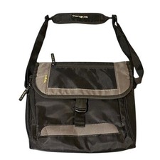 Targus Messenger Bag Black Grey Nylon Tech Tablet Laptop Crossbody Travel Case picture
