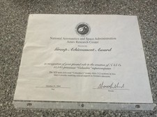 Silicon Graphics NASA Group Achievement award picture