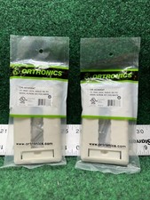 2 - Ortronics OR-40300547 Faceplate TracJack, 3 hole Fog White picture