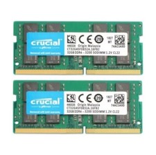 New Crucial 64GB (2X32GB) DDR4 3200MHz PC4-25600 SODIMM Memory Ram CT32G4SFD832A picture