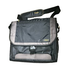 Targus 15in Nylon Padded Laptop Shoulder/Messenger Bag Black/Gray Solid picture