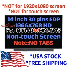 For NT140WHM-N43 V8.0 30 Pins Screen Replacement LCD LED Display 1366X768HD NEW picture