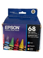 Epson T068520 Genuine Ink Cartridges Epson 68 C M Y in Box EXP 7/2014 picture