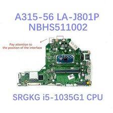 FH5LI LA-J801P NBHS511002 For ACER Aspire A315-56 Motherboard With i5-1035G1 CPU picture
