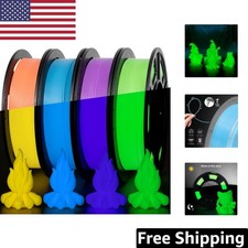 Dynamic Glow in the Dark PETG Filament - 1.75 mm, 4 Rolls for Creative Projects picture