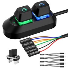 PC Power Button, Desktop Switch Splitter ON Off Reset SW HDD LED External... picture