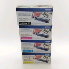 Genuine Brother TN210BK, TN210C, TN210M,TN210Y OEM Toner Cartridge Set Open Box picture