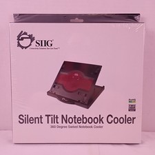 SIIG Silent Tilt Notebook Cooler 360 Degree Swivel Notebook Cooler New & Sealed picture