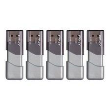 PNY 32GB Turbo Attache 3 USB 3.0 Flash Drive 5 Pack High Speed Thumb Drives picture