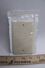 Leviton 1-Gang No Device Blank Wall Plate Rectangle Light Almond 000-78014 picture