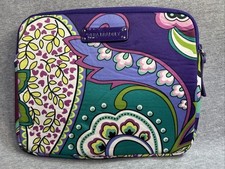 Vera Bradley I-Pad Notebook E-Reader Sleeve Case Neoprene Heather Purple 10