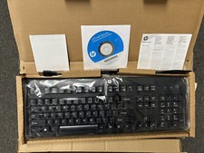 Lot of 10  New HP 672647-003 KU-1156 Wired Standard USB Desktop Keyboard - Black picture