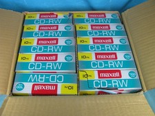 Bundle of 100 Maxell CD-RW Discs 700MB/80min 4x Sealed 10 - 10/Packs -  picture