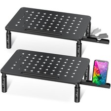 Zimilar 2 Pack Monitor Stand , 3 Height Adjustable with Unique Black picture